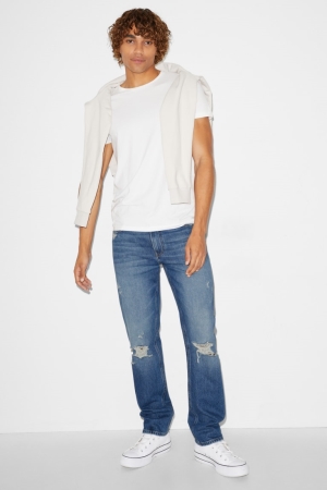 C&A Clockhouse Regular Recycled Jeans Blauw | MTP-508174