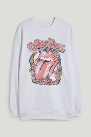 C&A Clockhouse Rolling Stones Sweatshirts Wit | UMR-314762