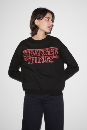 C&A Clockhouse Stranger Things Sweatshirts Zwart | GRH-865403
