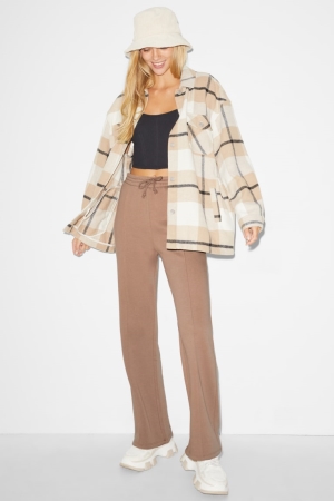 C&A Clockhouse Sweat Palazzo Broek Lichtbruin | INX-670483