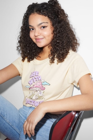 C&A Clockhouse T-shirts Lichtbeige | LES-728695