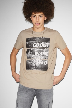 C&A Clockhouse T-shirts Lichtbruin | JLM-371692