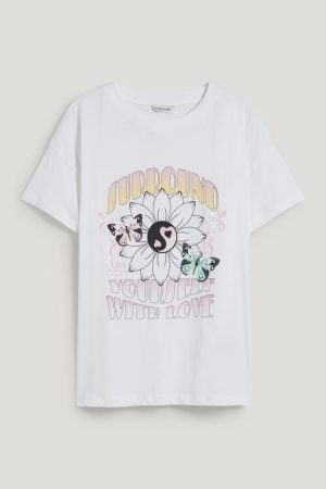 C&A Clockhouse T-shirts Wit | HIM-265879
