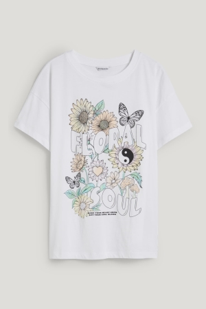 C&A Clockhouse T-shirts Wit | ZTQ-750364