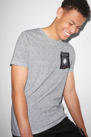 C&A Clockhouse T-shirts Wit Zwart | REM-860421