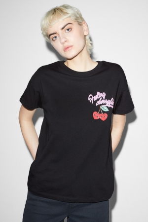C&A Clockhouse T-shirts Zwart | FES-109327