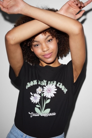 C&A Clockhouse T-shirts Zwart | XVM-043175