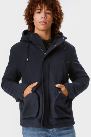 C&A Clockhouse With Hood Jassen Donkerblauw | GAB-752630
