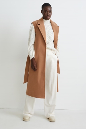 C&A Cloth High Taille Brede Leg Broek Wit | QHF-105678
