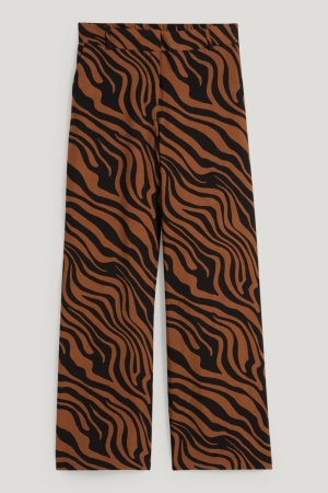 C&A Cloth High Taille Palazzo With Lenzing™ Ecovero™ Broek Bruin | UZT-178365