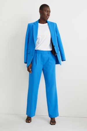 C&A Cloth High Taille Rechtdoor Fit Broek Blauw | RHK-126803