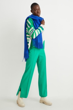 C&A Cloth High Taille Rechtdoor Fit Recycled Broek Groen | WMP-143826