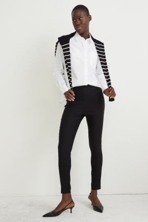 C&A Cloth High Taille Regular Fit With Lenzing™ Ecovero™ Broek Zwart | RYI-609742