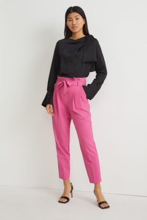 C&A Cloth High Taille Slim Fit Broek Roze | DEO-134620