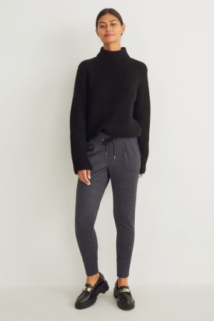 C&A Cloth High Taille Tapered Fit Broek Grijs | KGP-547612