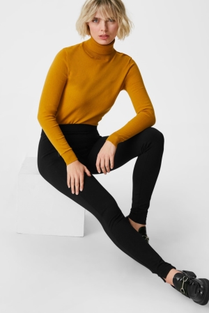 C&A Cloth Tapered Fit Broek Zwart | GXH-371549