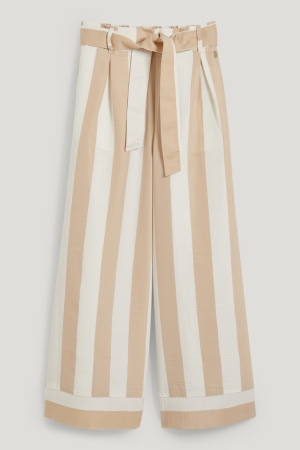 C&A Cloth With Lenzing™ Ecovero™ Gestreept Broek Beige | ZEL-876590