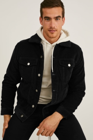 C&A Corduroy Jassen Zwart | PIY-315720