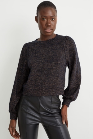 C&A Cropped T-shirts Donkerblauw | LKA-358671