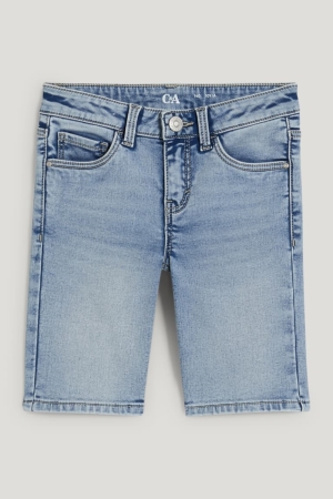 C&A Denim Bermuda Broek Blauw Lichtblauw | IWB-947235