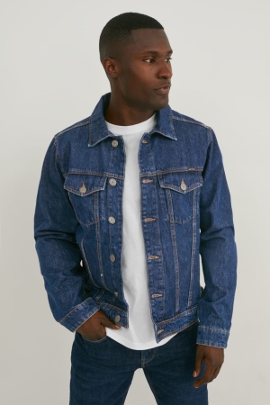 C&A Denim Jassen Blauw Donkerblauw | CLJ-348056