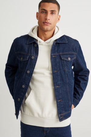 C&A Denim Jassen Blauw Donkerblauw | THD-148526
