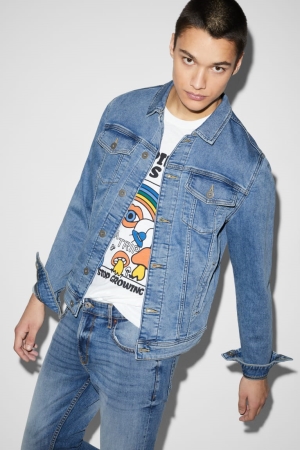 C&A Denim Jassen Blauw Lichtblauw | OPH-473958