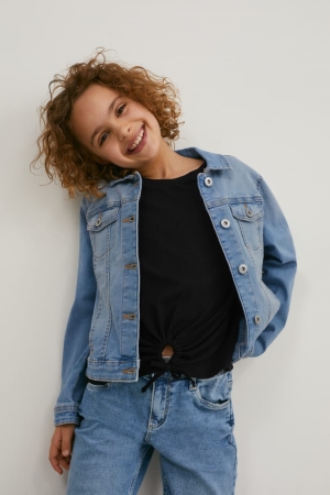 C&A Denim Jassen Blauw Lichtblauw | QPE-248637