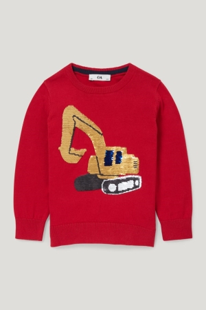 C&A Digger Shiny Jumpers Rood | HIE-564809