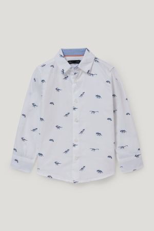 C&A Dinosaur Overhemd Wit | XBJ-587914