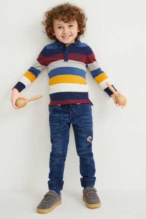 C&A Dinosaur Slim Jeans Blauw Donkerblauw | QIV-581624