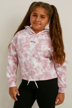 C&A Extended Sizes Multipack Of 2 Hoodie Wit Roze | DEL-041257