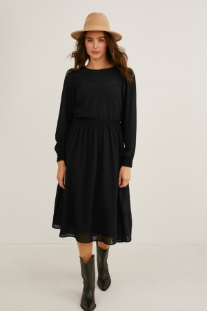 C&A Fit & Flare Jurken Zwart | KBJ-817693
