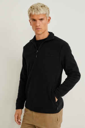 C&A Fleece Recycled Sweatshirts Zwart | WRO-174803