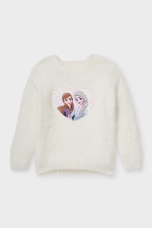 C&A Frozen Shiny Jumpers Wit | QLF-183560