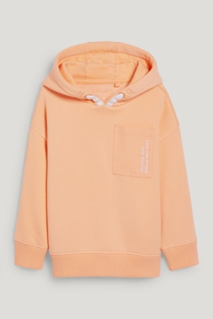 C&A Genderneutral Recycled Hoodie Lichtoranje | UNW-706293