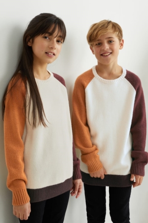 C&A Genderneutral Recycled Jumpers Creme | CVG-936120