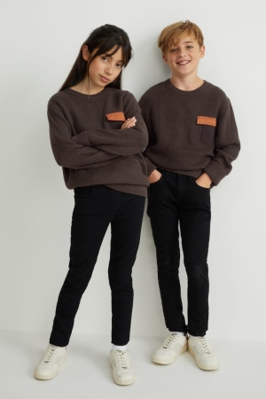 C&A Genderneutral Recycled Jumpers Donkerbruin | MVJ-913276