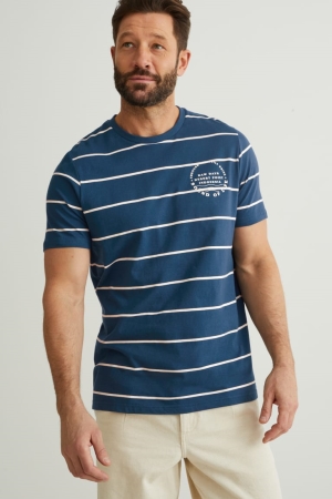 C&A Gestreept T-shirts Petrol | KVR-328157