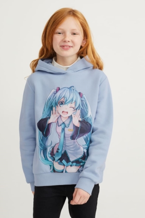 C&A Hatsune Miku Hoodie Lichtblauw | IUM-063917