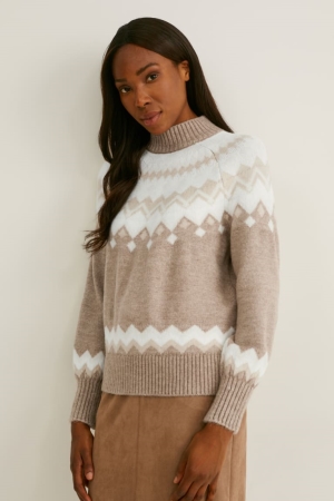 C&A Jumpers Beige | OYI-340916