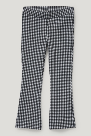 C&A Leggings Check Broek Zwart Wit | BYQ-017635