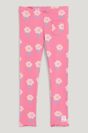 C&A Leggings Floral Broek Roze | SFR-762493