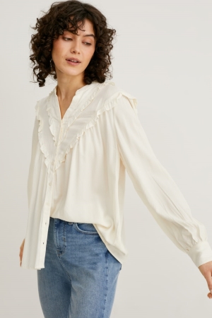 C&A Lenzing™ Ecovero™ Blouse Wit | WQA-173684