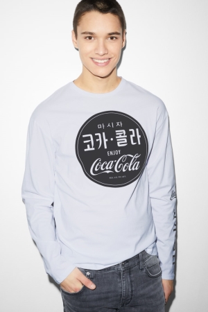 C&A Long Sleeve Coca-cola Topjes Wit | SIV-540791