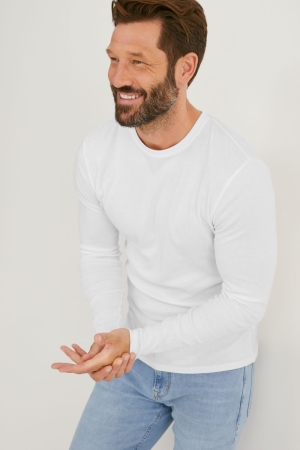 C&A Long Sleeve Organic Katoenen Topjes Wit | CZY-178934