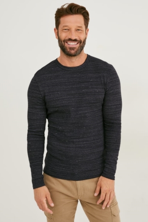 C&A Long Sleeve Organic Katoenen Topjes Zwart | EYQ-518703