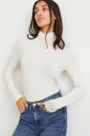 C&A Long Sleeve Topjes Wit | YXS-148029