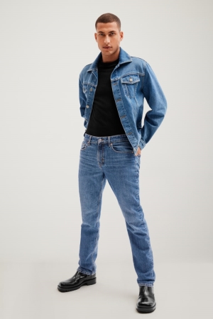 C&A Made In Eu Rechtdoor Organic Katoenen Jeans Blauw | YRB-165478