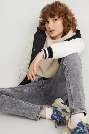 C&A Mager Jog Denim Jeans Blauw Grijs | RLK-451673